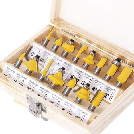 15-teiliges Fräserset Für Oberfräse Mit 8-mm-schaft – Abrundfräser-zubehör – Schaftdurchmesser 8 Mm – Geeignet Für Elektrische Oberfräsen – Holzbearbeitungs-fräser-set