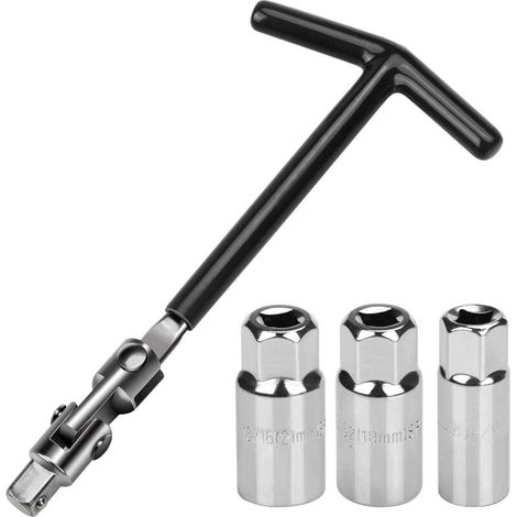 Zündkerzenschlüssel-set Mit 5 Größen – 16/18/21 Mm – Universell Für Auto Und Motorrad – Zündkerzenextraktor