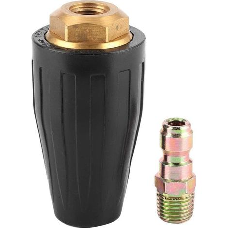 Rotierende Turbodüse, 3600 Psi Gummibodüsenrotor Mit 1/4 Zoll Messing- Und Edelstahl-rotationsdüse Für Leistungsstarkes Und Effizientes Hochdruckreinigen (düsengröße 4.0), Reinigung