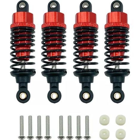 4-teiliger Stoßdämpfer-set Aus Aluminiumlegierung Für Rc-auto-upgrades – 01 Tt01-02 Tt02 1/10, Rot