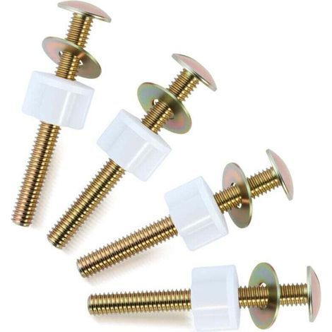 Kit Mit 4 Viti Di Ricambio Pro Sitz-wc, Universelle Boltoni, Einfach Zu Installieren, Mit Nylon-dadi Und Metallischer Unterlegscheibe