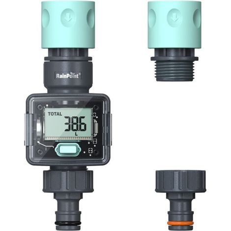 Wasserzähler, Praktische Garten-wasseruhr Mit 4 Modi Zur Steuerung Des Wasserverbrauchs, Durchflussmesser Für Wasserhahn/verbrauchergerät, Anschluss 3/4