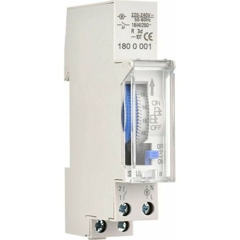 24-stunden-mechanische Zeitschaltuhr minimale Schaltzeit 15 Minuten hutschiene Montage integrierte Batterie, Sul180a Ac220-240v