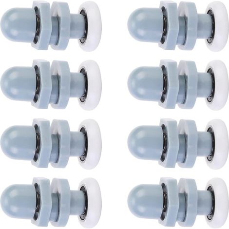 8 Duschcabintüren-laufräder, Schiebetürrollen Für Badezimmer-glastüren, Zum Austausch Von Schiebetür-rollensystemen Aus Glas, Grau (20 Mm)