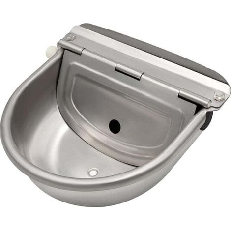 Automatische Edelstahl-tränke Mit Ablassstopfen, Anschlussstück, Flexiblem Schlauch Und Befestigungsschrauben, Ausgestattet Mit Schwimmerventil Für Pferde, Hunde, Rinder, Ziegen, Schafe Und Schweine.