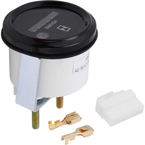 Präziser 6-stelliger Betriebsstundenzähler 12-36v Dc Ac Rund Quartz Für Boot, Auto, Lkw, Motor