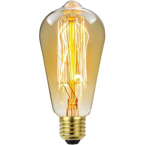 4er-pack Vintage E27 Edison Glühlampen, Dimmbar, St64, 40w, 2700k Warmweiß, Klassische Antik-lampen Für Tischleuchten Mit Eichhörnchenkäfig, Heim- Und Büroschreibtische Und Mehr.
