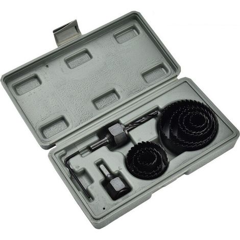 11-teiliges Lochsägen-set, 19–64 Mm Aus Kohlenstoffstahl, Für Downlights, Bohrer-schneidwerkzeug Für Gipskartonplatten, Schwarz