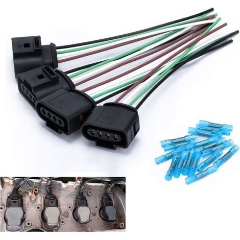Zündspulenstecker, Ersatzkabel Für Vw Audi Mit Schrumpfschläuchen