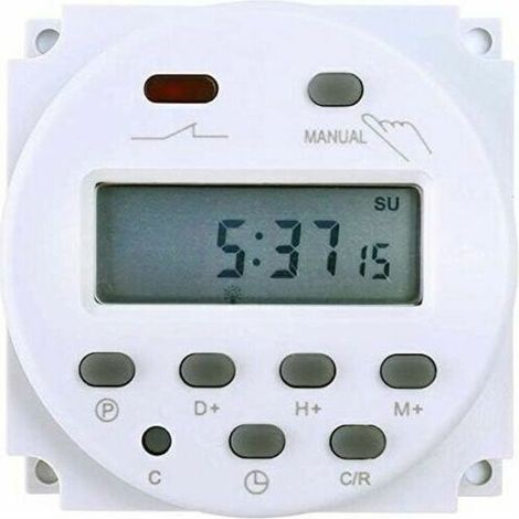 Elektrische Uhr, Klingel Und Zeitschaltuhr Für Verteilerschränke – Elektronischer Timer 12v Mit Programmierbarer Lcd-anzeige