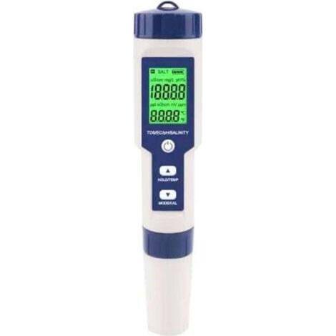 Pool-salinitätstester, 5-in-1 Digitales Meerwasser-salinitätstestgerät, Ip67-wasserdichtes Testkit