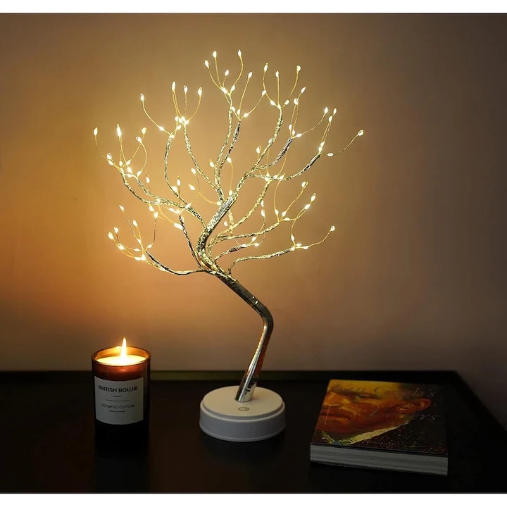 Led-nachtlicht In Bonsai-baumform, Dekorativ, 108 Leds, Usb-ladekabel Inklusive Oder Batteriebetrieb, Flexibles Design, Für Schlafzimmer, Wohnzimmer Oder Büro, 50 Cm