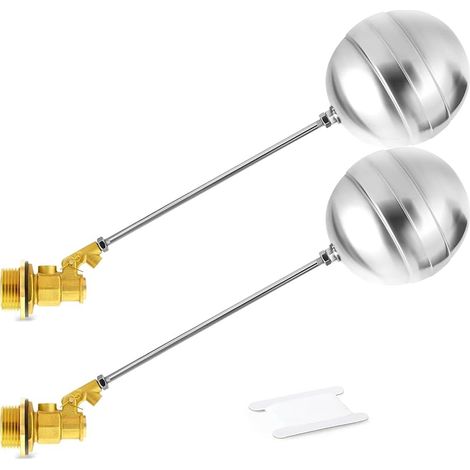 2-teiliges Edelstahl-304-schwimmventil 1/2" Bsp Mit Adapter, Automatischer Kugelhahn-wasserstandsschalter Für Wasserspeichertanks