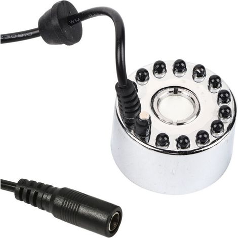 Brumisateur, Ultraschall-vernebler, Wasserfall Für Teiche, Luftbefeuchter Mit 12 Leds, 24 V, Farbe (dreifarben-gradient-vernebler + Eu), Ultraschall-led-vernebler