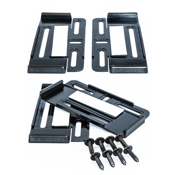 Premium Super Slim Kfz-kennzeichenhalter-set - 4-teilig, Vorne Und Hinten, Rahmenlos, Schwarz,