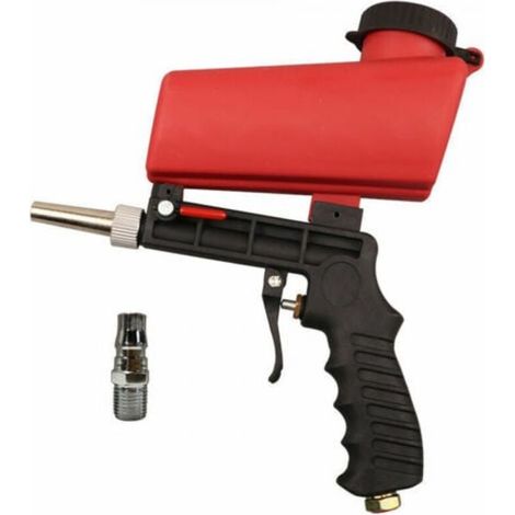 Pneumatische Sandstrahlpistole Mit Luftzufuhr (90 Psi), Leichte Hand-sandstrahlmaschine Aus Aluminium, Einstellbares Schwerkraft-werkzeug