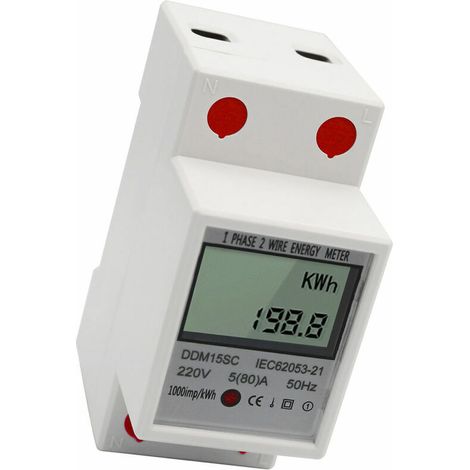 Elektrischer Energiezähler, Energieverbrauchsmesser, 5–80 A 220 V 50 Hz