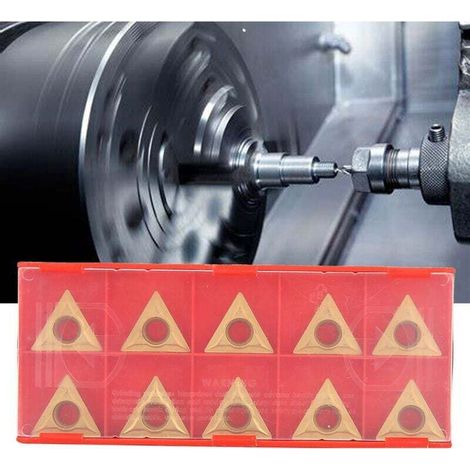 10er-set Dreieckige Hartmetall-wendeplatten Für Cnc-drehbearbeitung, Geeignet Für Halbfeine Und Schruppbearbeitung