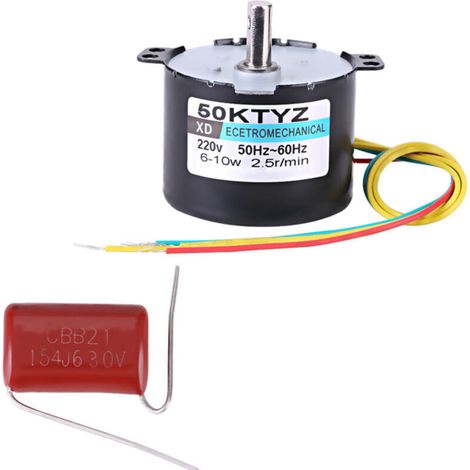 50ktyz Ac 220v 10w 0.5a Kleiner Permanenterregter Synchronmotor Mit Niedriger Drehzahl, Cw/ccw, 2,5/20 U/min