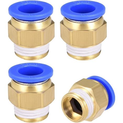 4 Stück Pneumatische Gerade Schnellanschlussverbindungen G1/2 Außengewinde X 14 Mm Schlauch-außendurchmesser