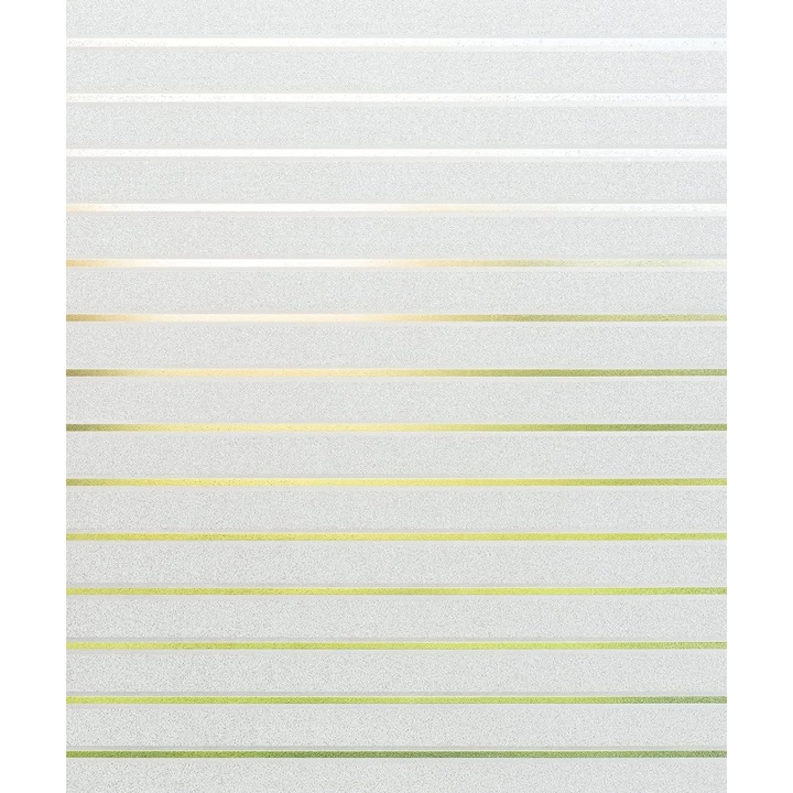 Selbstklebende Sonnenschutz- Und Sichtschutzfolie Für Glas Und Fenster, Presoma, Statisch Haftend, Abnehmbar, Wiederverwendbar, Lichtundurchlässig, Pvc, Streifenmuster, 60 X 200 Cm, Cremeweiß