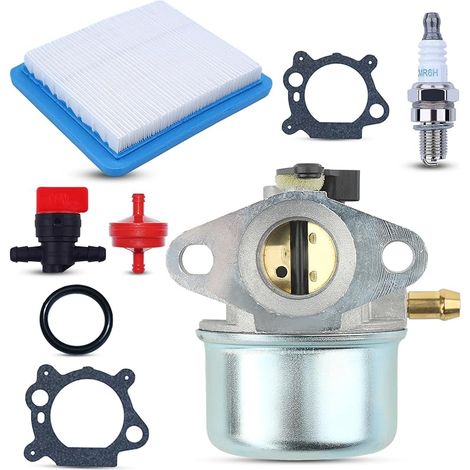 799868 Vergaser-set Für Briggs & Stratton Mit Zündkerze, Luftfilter, Ventildichtung Und Universalölfilter 498170 497586 497314 491588
