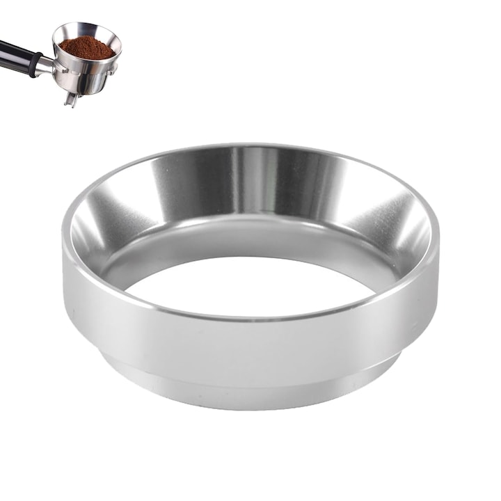 Dosierring Für Kaffeefilter, Aluminium, Magnetisch, Caltucus 51 Mm, Schwarz
