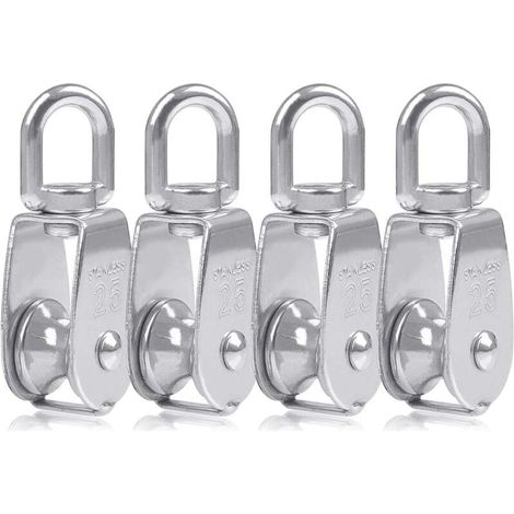 4 Stück Monoblock-blöcke Aus Edelstahl 304, Kran Für Rolle M25, Schwenkbare Traglast Von 150 Kg