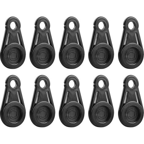 10er-pack Planenclips, Robuste Verriegelungsgriffe – Kunststoff-planenklammern – Planenclips – Zelt-befestigungsclips – Elastische Schnurclip Für Pool-auvents – Voitu