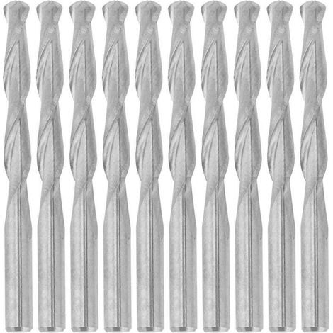 Tungsten Satz Aus 10 Cnc-spiralfräsern Für Holz, Acryl Und Pvc, 3,175 Mm