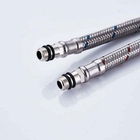 Flexibler Schlauchverbinder – Edelstahl 304 – 600 Mm Länge – M10 X 1/2 – Für Küchen-/waschtischarmaturen – 2er-pack