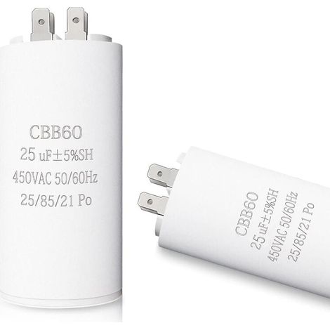 Cbb60 25µf Startkondensator 25µf Motorkondensator 45 X 95 Mm 50 / 60hz 450vac Mit M8 Schraube Für Elektromotor/trockner/waschmaschine，ouylaf