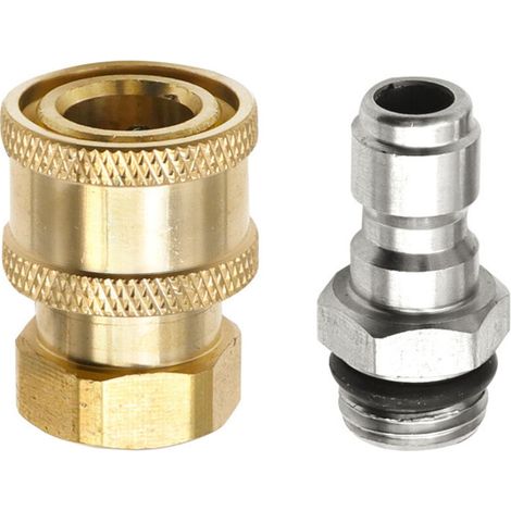 2 Stück Hochdruckreiniger-adapter 1/4" Schnellkupplung Auf M14-gewindeanschlüsse Messingadapter Trennkupplungs-kit Für Pumpen, Schlauch Und Spritzpistole