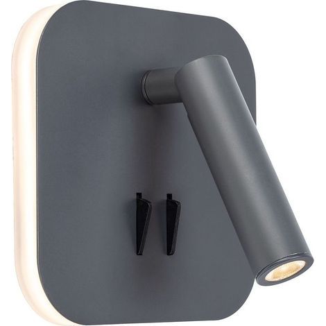Wandleseleuchte Led 9 W Aus Anthrazitfarbenem Aluminiumguss – Farbtemperatur 3000 K – 693 Lm – Ip20 – Für Innenräume