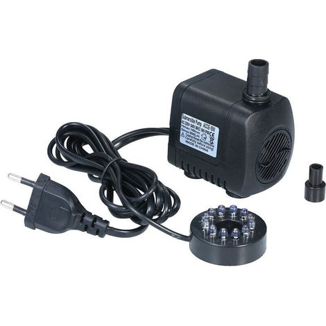Tete 15w1,6m, Mit Led-licht, Perforiert, Funkelnd, Wasserdicht, Mini-tauchpumpe Für Aquarium, Runder Standard-stecker Nach Europäischer Norm