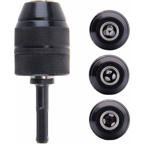 Sds-plus-adapter, Selbstspannendes Schnellspannbohrfutter 2–13 Mm, Professionelles Robustes 1/2-20unf-bohrfutter, Schlüsselloses Schnellspannbohrfutter Mit Sds-adapter