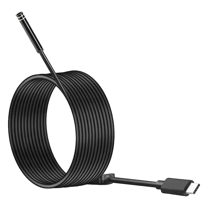 Endoskopkamera, Usb Typ C, Hd, Flexibel, 5,5 Mm, 6 Leds, 2 M