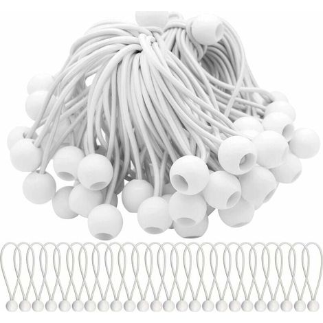 50er-pack Elastische Spanngurte Mit Gummikugeln Für Festzelte, Zelte, Banner Und Planen.