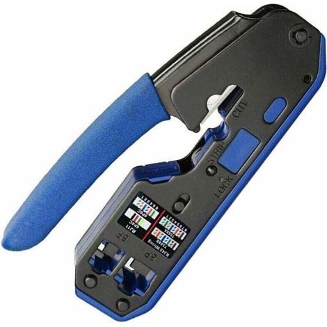 Pince À Sertir Rj45 Professionnelle – Outil De Sertissage Cat 7 Avec Prise Cat6 – Design Ergonomique Pour Réduction De Fatigue – 1 Pièce
