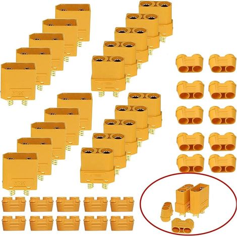 10 Sätze Xt90-steckverbinder, Stecker Und Buchse, Für Rc-modellbau Und Mehr (10 Stück Xt90-stecker + 10 Stück Xt90-buchsen)