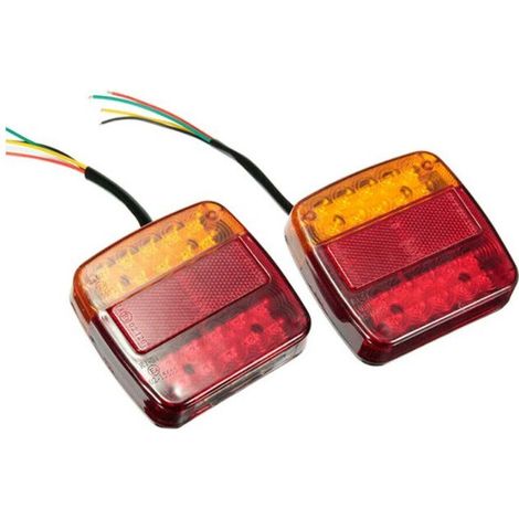 2 Stück Led-anhänger-rücklichter 26 Leds 12 V, Blinkleuchten, Bremsleuchten, Reflektoren, Kennzeichenbeleuchtung, Ip67 Wasserdicht, Multifunktionsrücklicht Für Anhänger, Lkw, Wohnwagen, Van Und Boot