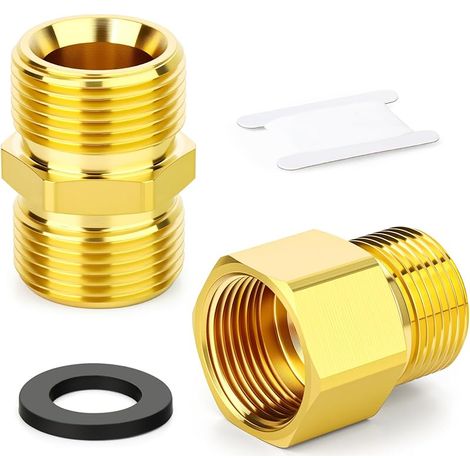 2 Stück Hochdruckreiniger-adapter M22-14 Mm, Schnellkupplungsset Aus Messing Für Hochdruckreiniger-verlängerung