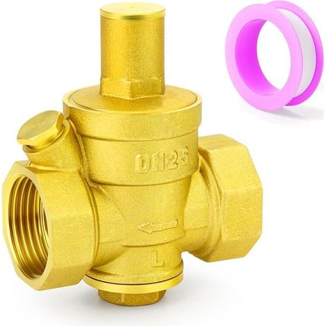 Druckminderer Aus Messing, Einstellbares Druckreduzierventil 1" Bsp Für Wohnmobile, Warmwasserbereiter, Solarpaneele