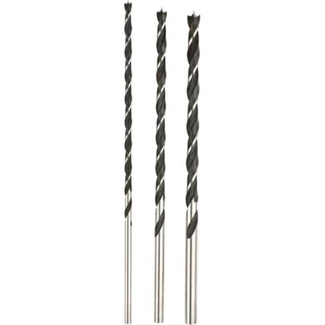 3-teiliger Holzbohrersatz 8 Mm, 10 Mm, 12 Mm Gesamtlänge 300 Mm