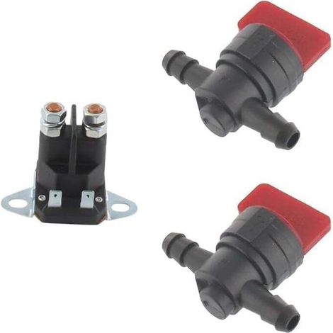 Relais De Démarreur - Pièce De Remplacement Adaptable Pour Modèles Tondeuse Castelgarden & 6033 Robinet À Essence Adaptable Pour Briggs & Stratton