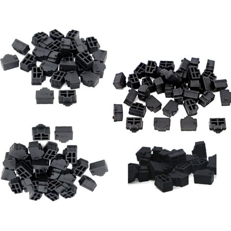 200 Stück Rj45-port-staubschutzkappen, Schwarze Silikon-schutzstecker Für Ethernet-anschlüsse