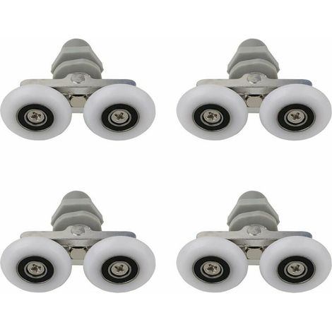 4 Stück 25-mm-doppelrollen Für Duschtüren, Schiebetürrollen, Ersatz-rollräder Für Badezimmer-duschtüren, Ersatzteile Für Bäder