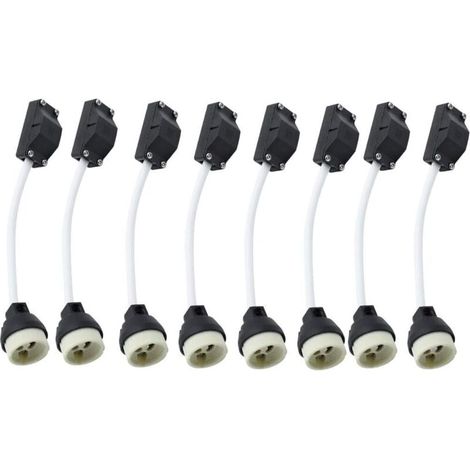 Set Aus 10 Gu10-keramikfassungen Mit Kabelanschluss 2 A 250 V Gu10-fassung Basisadapter Mit Isoliertem Kabel Für Led-lampen Gu10 Cfls Halogenlampen Einbau Downlight
