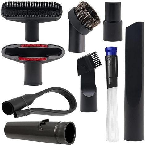 Set Mit 9 Universellen Staubsaugerbürsten Inklusive Düsen, Ersatzteilen Und Ø 32/35 Mm Adapter Für Staubsauger