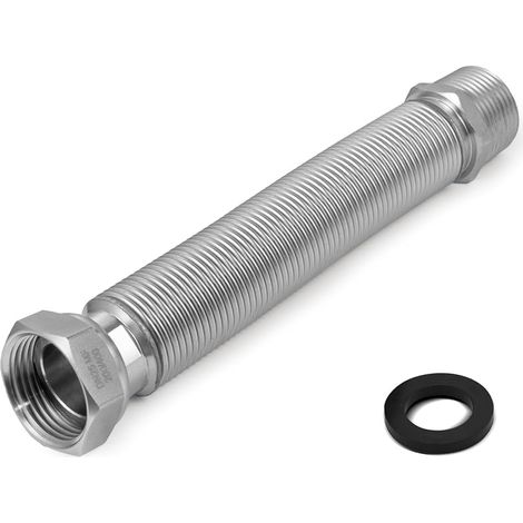 1" 26/34 Edelstahl-wellenschlauch – Längenverstellbar Von 200 Bis 400 Mm – Universeller Edelstahl-anschlussschlauch